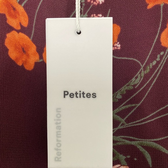 NWT Reformation Petites Aude Dress Emmeline (Size 6P) - Picture 9 of 10